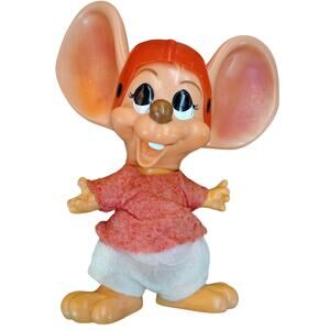 Roy Des Of Fla Topo Gigio Mouse Football Player Piggy Bank Vintage 1970's